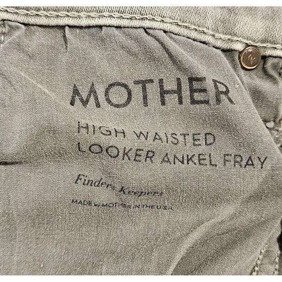 Mother High Waisted Looker Ankle Fray Size 27 Gray Finders Keepers - Picture 12 of 12